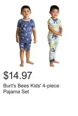 Costco Burt's Bees Kids' 4-piece Pajama Set offer