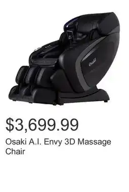 Costco Osaki A.I. Envy 3D Massage Chair offer