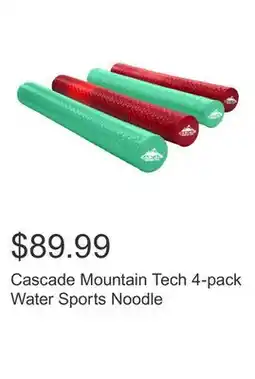 Costco Cascade Mountain Tech 4-pack Water Sports Noodle offer