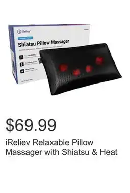 Costco iReliev Relaxable Pillow Massager with Shiatsu & Heat offer