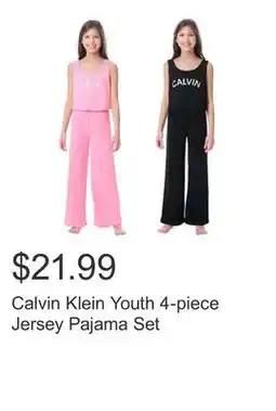 Costco Calvin Klein Youth 4-piece Jersey Pajama Set offer