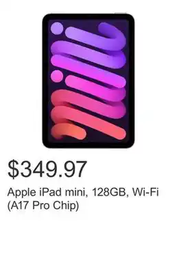 Costco Apple iPad mini, 128GB, Wi-Fi (A17 Pro Chip) offer