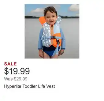 Costco Hyperlite Toddler Life Vest offer