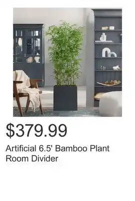 Costco Artificial 6.5' Bamboo Plant Room Divider offer