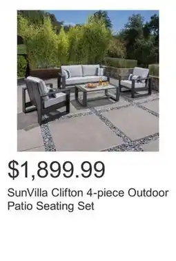 Costco SunVilla Clifton 4-piece Outdoor Patio Seating Set offer