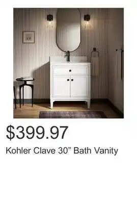 Costco Kohler Clave 30 Bath Vanity offer
