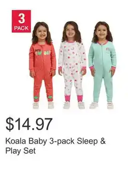 Costco Koala Baby 3-pack Sleep & Play Set offer