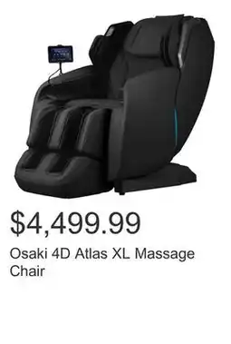 Costco Osaki 4D Atlas XL Massage Chair offer