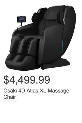 Costco Osaki 4D Atlas XL Massage Chair offer