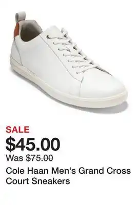 Belk Cole Haan Men's Grand Cross Court Sneakers offer
