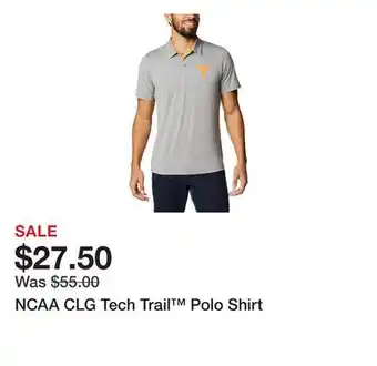 Belk NCAA CLG Tech Trail Polo Shirt offer