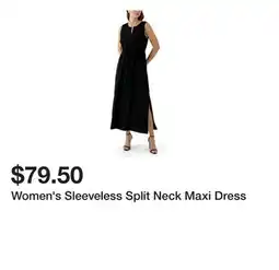 Belk Women's Sleeveless Split Neck Maxi Dress offer