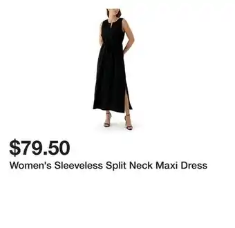 Belk Women's Sleeveless Split Neck Maxi Dress offer
