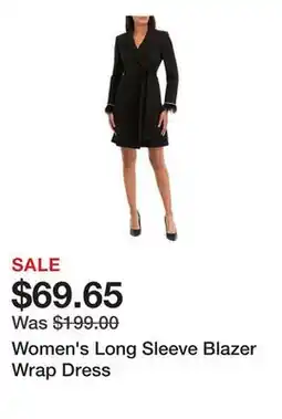 Belk Women's Long Sleeve Blazer Wrap Dress offer