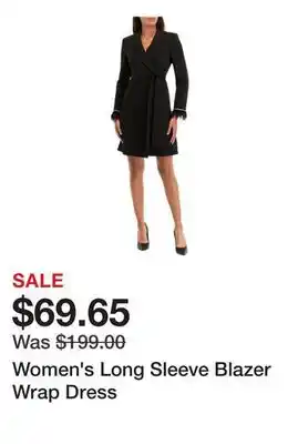 Belk Women's Long Sleeve Blazer Wrap Dress offer