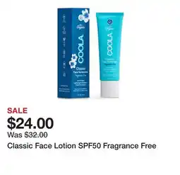 Belk Classic Face Lotion SPF50 Fragrance Free offer