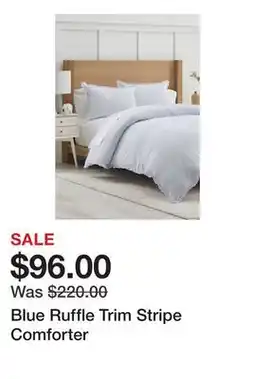 Belk Blue Ruffle Trim Stripe Comforter offer