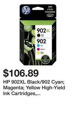 Office Depot HP 902XL Black/902 Cyan Magenta Yellow High-Yield Ink Cartridges, Pack Of 4, T0A39AN offer