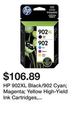 Office Depot HP 902XL Black/902 Cyan Magenta Yellow High-Yield Ink Cartridges, Pack Of 4, T0A39AN offer