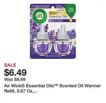 Office Depot Air Wick Essential Oils Scented Oil Warmer Refill, 0.67 Oz, Lavender/Chamomile, Pack Of 2 offer