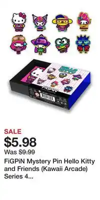 Game Stop FiGPiN Mystery Pin Hello Kitty and Friends (Kawaii Arcade) Series 4 GameStop Exclusive offer