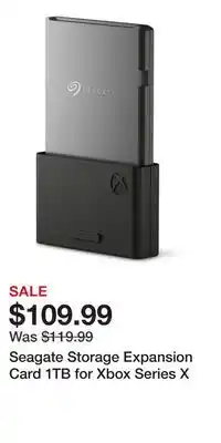 Game Stop Seagate Storage Expansion Card 1TB for Xbox Series X offer