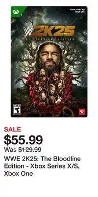 Game Stop WWE 2K25: The Bloodline Edition - Xbox Series X/S, Xbox One offer