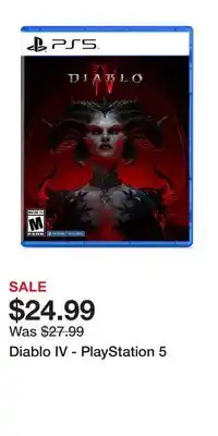 Game Stop Diablo IV - PlayStation 5 offer