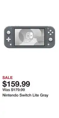 Game Stop Nintendo Switch Lite Gray offer