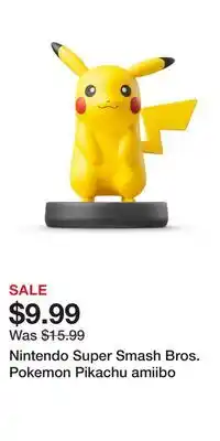 Game Stop Nintendo Super Smash Bros. Pokemon Pikachu amiibo offer