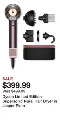 Ulta Beauty Dyson Limited Edition Supersonic Nural Hair Dryer in Jasper Plum offer