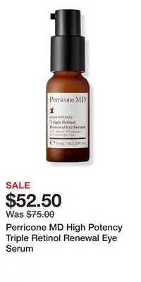 Ulta Beauty Perricone MD High Potency Triple Retinol Renewal Eye Serum offer