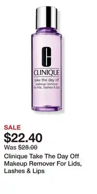 Ulta Beauty Clinique Take The Day Off Makeup Remover For Lids, Lashes & Lips offer