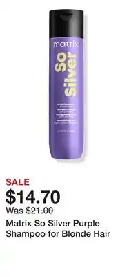Ulta Beauty Matrix So Silver Purple Shampoo for Blonde Hair offer
