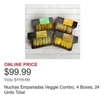 Costco Nuchas Empanadas Veggie Combo, 4 Boxes, 24 Units Total offer