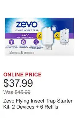 Costco Zevo Flying Insect Trap Starter Kit, 2 Devices + 6 Refills offer