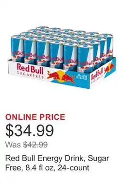 Costco Red Bull Energy Drink, Sugar Free, 8.4 fl oz, 24-count offer