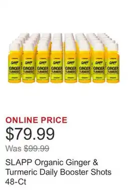 Costco SLAPP Organic Ginger & Turmeric Daily Booster Shots 48-Ct offer