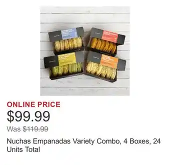 Costco Nuchas Empanadas Variety Combo, 4 Boxes, 24 Units Total offer