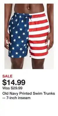 Old Navy Old Navy Printed Swim Trunks -- 7-inch inseam offer
