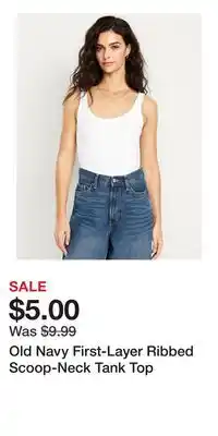 Old Navy Old Navy First-Layer Ribbed Scoop-Neck Tank Top offer