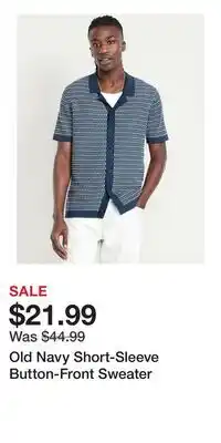 Old Navy Old Navy Short-Sleeve Button-Front Sweater offer