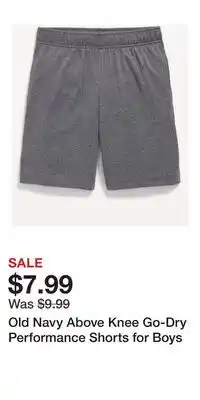 Old Navy Old Navy Above Knee Go-Dry Performance Shorts for Boys offer
