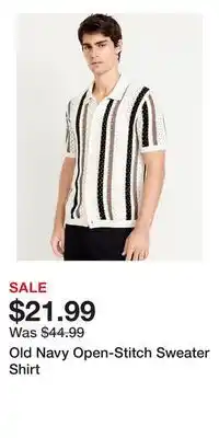 Old Navy Old Navy Open-Stitch Sweater Shirt offer