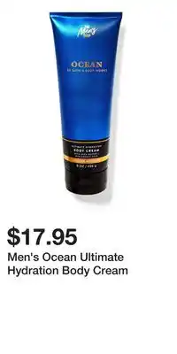 Bath & Body Works Men's Ocean Ultimate Hydration Body Cream offer