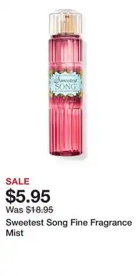 Bath & Body Works Sweetest Song Fine Fragrance Mist offer