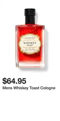 Bath & Body Works Mens Whiskey Toast Cologne offer