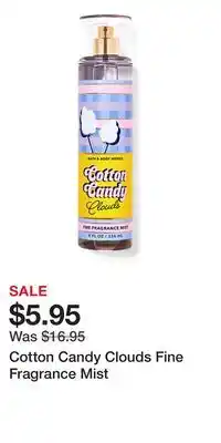 Bath & Body Works Cotton Candy Clouds Fine Fragrance Mist offer
