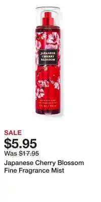 Bath & Body Works Japanese Cherry Blossom Fine Fragrance Mist offer