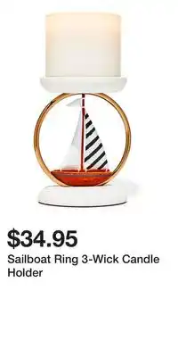 Bath & Body Works Sailboat Ring 3-Wick Candle Holder offer